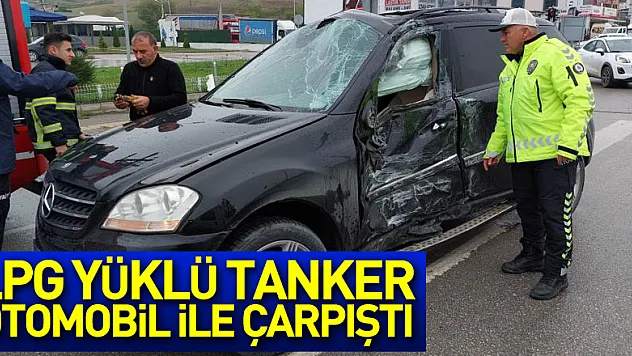 Samsun'da LPG yüklü tanker otomobil ile çarpıştı: 1 yaralı