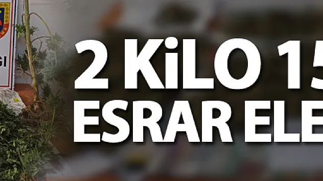 Jandarma 2 kilo 152 gram esrar ele geçirdi: 2 gözaltı