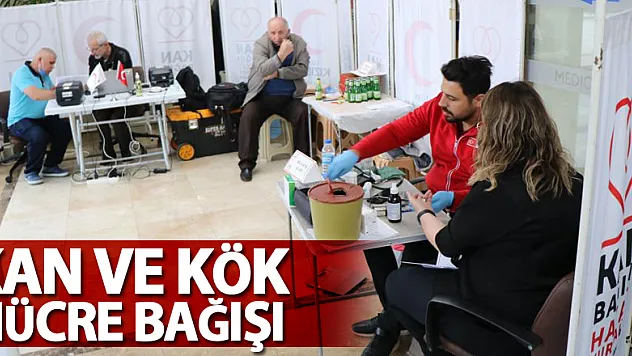 Hastane çalışanları ile refakatçilerden kan ve kök hücre bağışı