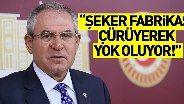 Zeybek, 'Şeker fabrikası çürüyerek yok oluyor!'