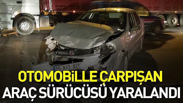Bafra'da otomobille çarpışan hafif ticari araç sürücüsü yaralandı