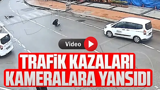 Samsun, Tokat ve Amasya'da trafik kazaları KGYS kameralarına yansıdı