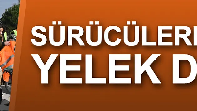 Samsun'da kırsaldaki bisiklet ve motosiklet sürücülerine reflektif yelek dağıtıldı