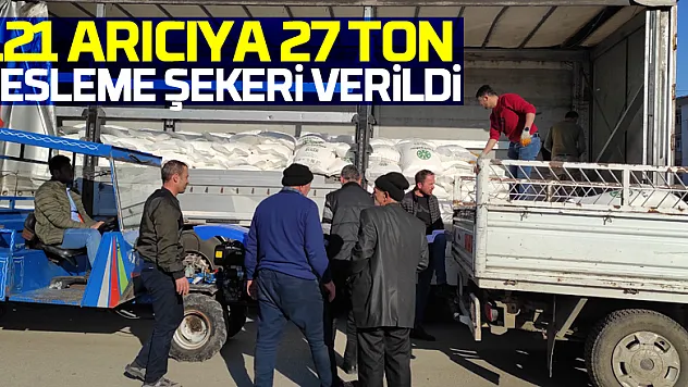 Salıpazarı ilçesinde 121 arıcıya 27 ton besleme şekeri verildi