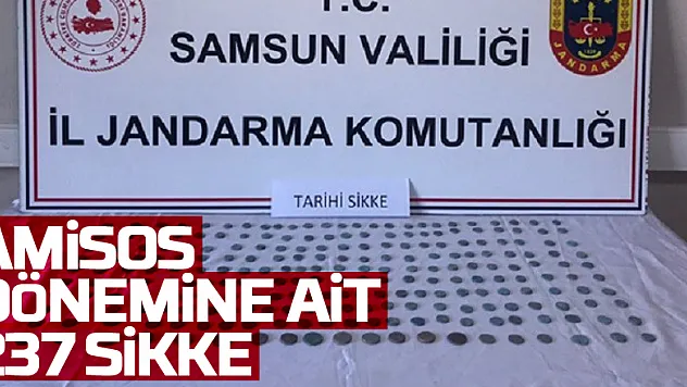 Samsun'da Amisos dönemine ait 237 sikke ele geçirildİ