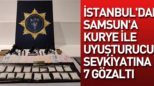 İstanbul'dan Samsun'a kurye ile uyuşturucu sevkiyatına 7 gözaltı