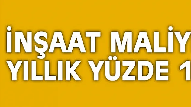 İnşaat maliyet endeksi yıllık yüzde 117,07 arttı