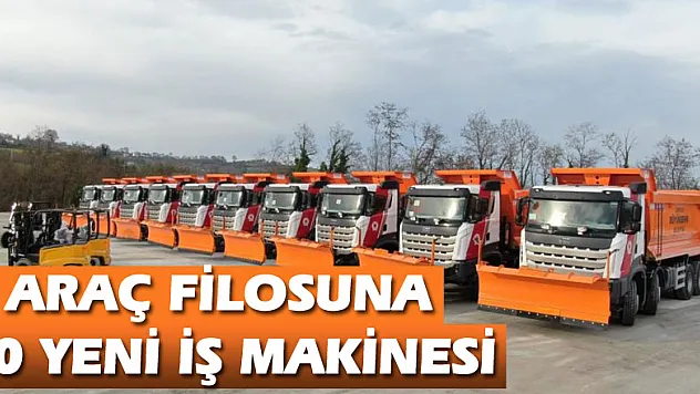 Büyükşehir araç filosuna 60 kar paletli kamyon ile 4 forklift iş makinesi