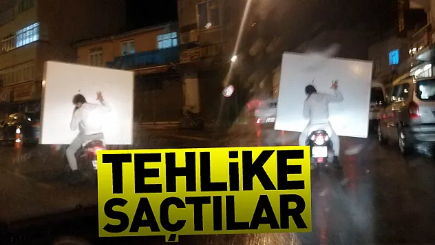 Motosikletle tehlikeli yolculuk