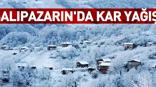 Salıpazarın'da kar yağışı