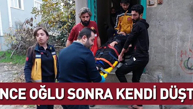 Çocuğunun balkondan düştüğünü gören anne de düşerek hastanelik oldu