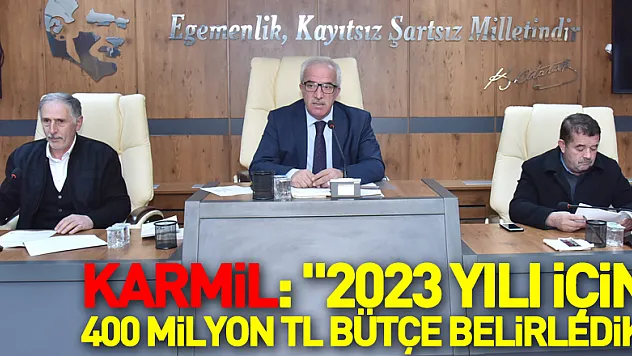 Karmil: '2023 yılı için 400 milyon TL bütçe belirledik'