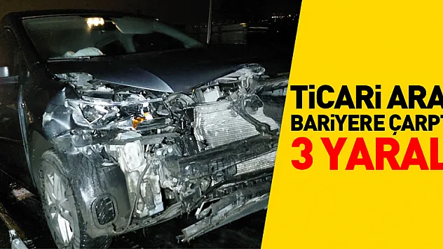 Samsun'da hafif ticari araç bariyere çarptı: 3 yaralı