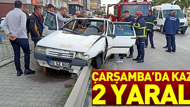 Çarşamba'da Kaza 2 Yaralı