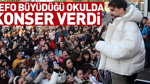 Sefo büyüdüğü mahallenin okulunda konser verdi