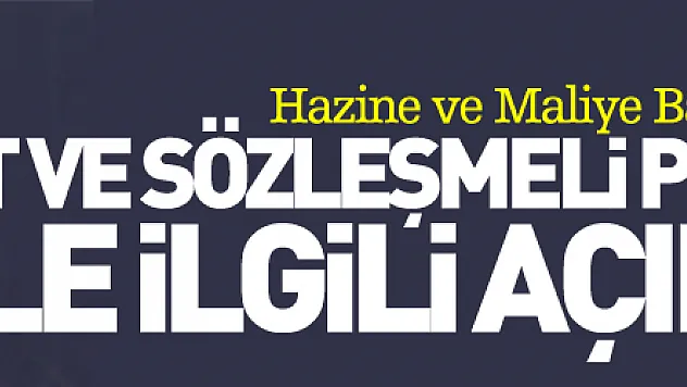 Bakan Nebati'den EYT ve sözleşmeli personeller ile ilgili açıklama!