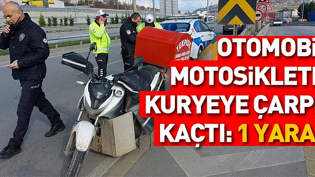 Samsun'da otomobil motosikletli kuryeye çarpıp kaçtı: 1 yaralı