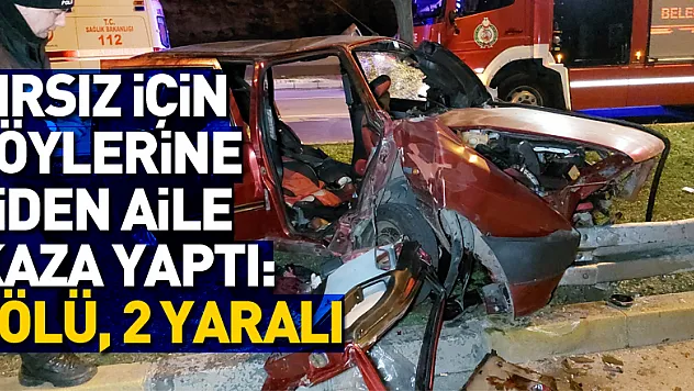 Samanlıklarına giren hırsız için köylerine giden aile kaza yaptı: 1 ölü, 2 yaralı