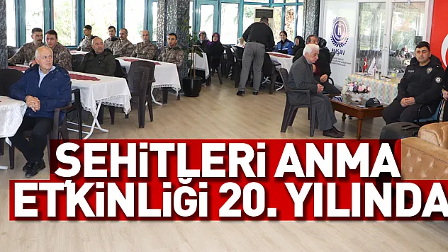 Şehitleri anma etkinliği 20. yılında