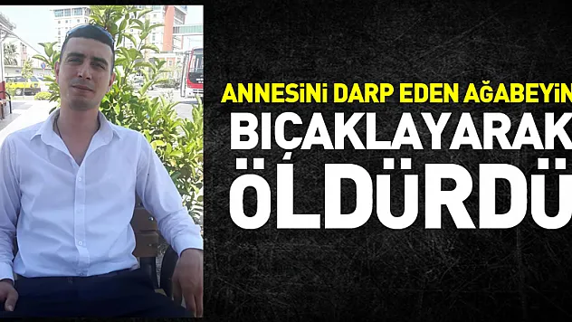 Annesini darp eden ağabeyini bıçaklayarak öldürdü