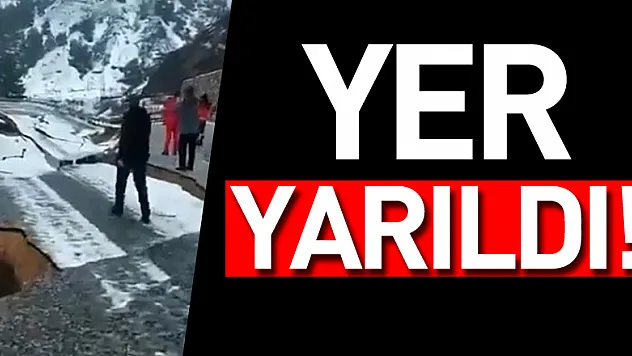 Çöken Adana - Antep otobanından çarpıcı görüntü