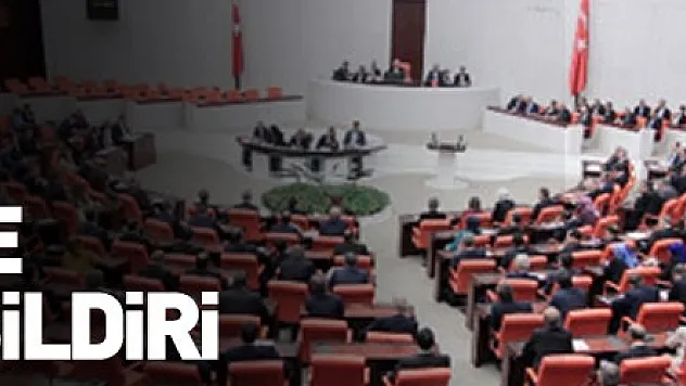 TBMM Genel Kurulu'nda depremlerle ilgili ortak bildiri