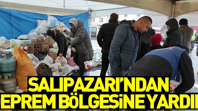 SALIPAZARI'NDAN DEPREM BÖLGESİNE YARDIM