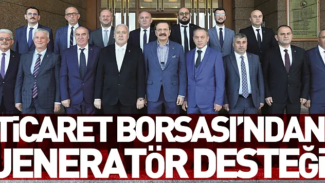 Çarşamba Ticaret Borsası'ndan deprem bölgesine jeneratör desteği