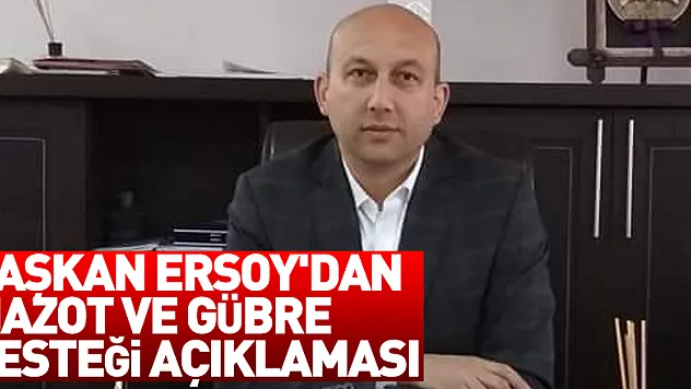 Salıpazarı Ziraat Odası Başkanı Ersoy'dan mazot ve gübre desteği ödemesi açıklaması