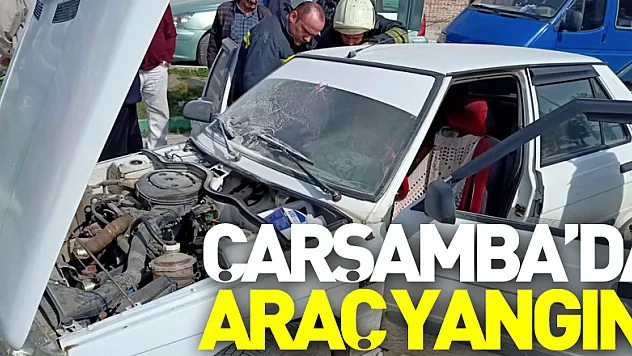 Çarşamba'da Araç Yangını