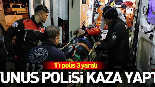 Samsun'da Yunus polisi kaza yaptı: 1'i polis 3 yaralı