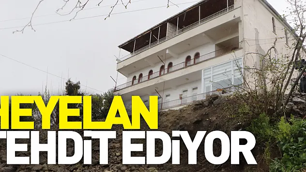 4 katlı aparmanı heyelan tehdit ediyor