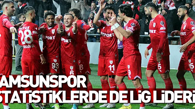 Samsunspor istatistiklerde de lig lideri
