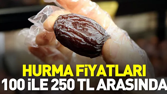 Hurma fiyatları 100 ile 250 TL arasında