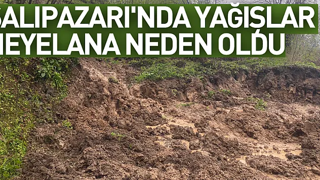 Salıpazarı'nda yağışlar heyelana neden oldu