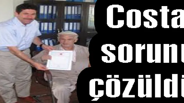 'Costal' da 50 yıllık sorun çözüldü