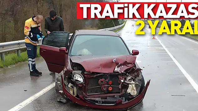trafik kazası: 2 yaralı