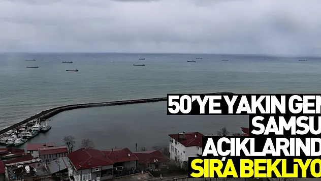 50'ye yakın gemi Samsun açıklarında sıra bekliyor