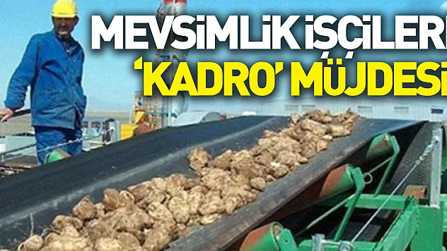 Mevsimlik işçilere 'kadro' müjdesi!