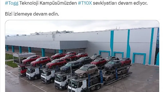 Togg sevkiyatları başladı