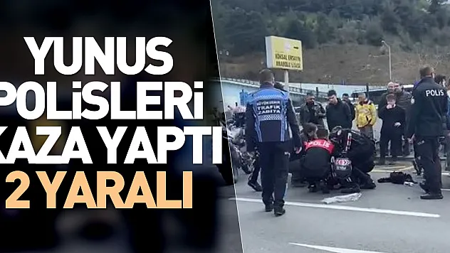 Samsun'da yunus polisleri kaza yaptı: 2 yaralı