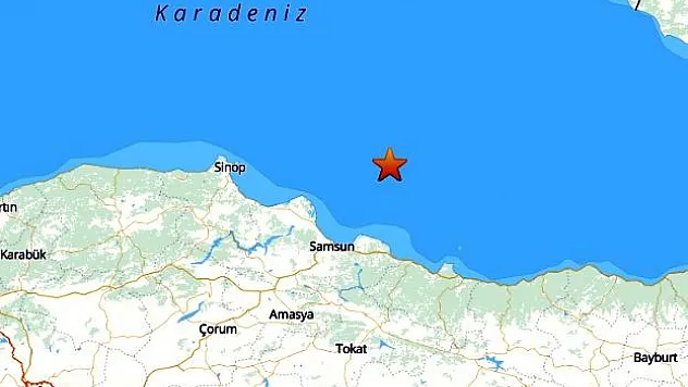 Samsun açıklarında deprem