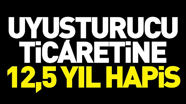 Uyuşturucu ticaretine 12,5 yıl hapis