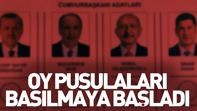 Oy pusulaları basılmaya başladı