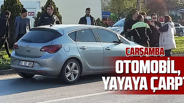 Otomobil, yayaya çarptı