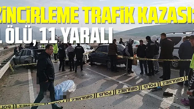 Ankara'da zincirleme trafik kazası: 1 ölü, 11 yaralı