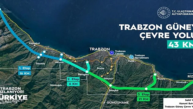 Trabzon Güney Çevre Yolu'nun temeli 1 Mayıs'ta atılacak