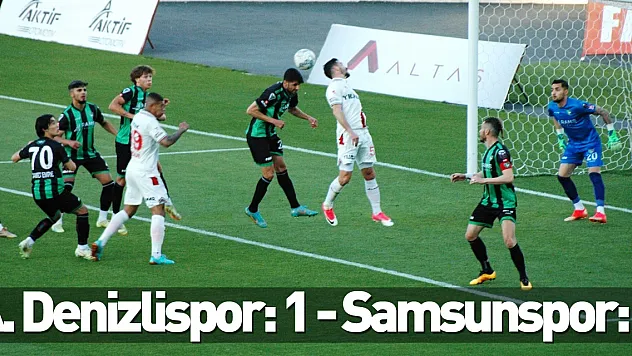 Spor Toto 1. Lig: A. Denizlispor: 1 - Samsunspor: 2
