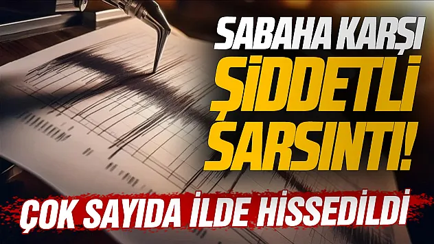 Adana Saimbeyli'de sabaha karşı 5 büyüklüğünde korkutan deprem