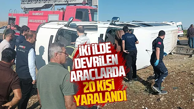 Adıyaman ve Mardin'de trafik kazaları 20 yaralı